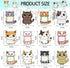 600Pcs Cute Cat Sticky Notes, Cartoon Cat Animal Sticky Notes Kawaii Sticky Note Pads Self-Stick Memo Pads Cat Shapes Memo Notes for Cat Lovers St...