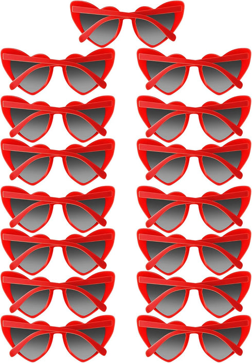 15 Pairs Heart Sunglasses Bachelorette Sunglasses Heart Shaped Sunglasses Bachelorette Party Supplies for Women...