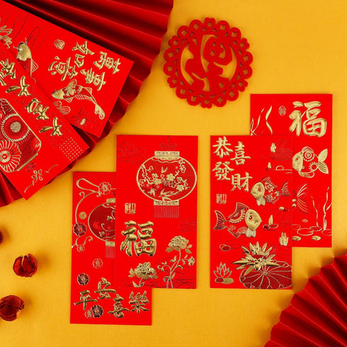 36pcs Chinese Red Envelopes, 2024 Year of Dragon Red Packets Hong Bao Lucky Money Envelopes for Chinese Lunar New Year Spring Festival Wedding Bir...