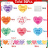 Haooryx 76Pcs Sweet Conversation Heart Cutouts Bulletin Board Set Valentine's Day Candy Heart Paper Cut-Outs Border Trim Bulletin Cardboard for Va...