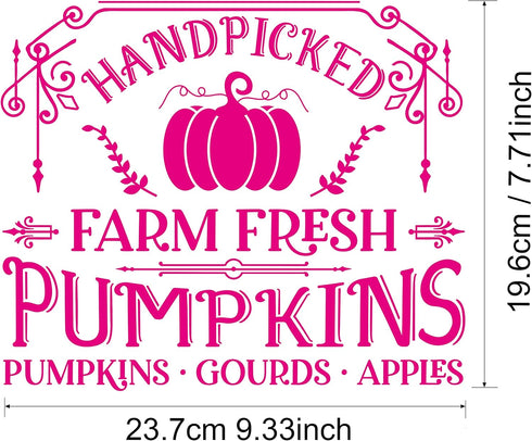 Alinacutle Farm Fresh Pumpkins Reusable Silk Screen Stencils, Self-Adhesive Silkscreen Printing Stencil for Home Decor,Paint on Wood/Fabric/Wall/C...