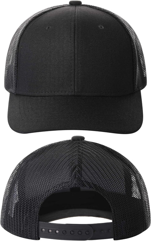 TSSGBL 2 Pack Snapback Trucker Baseball Hats Mesh Back Adjustable Blank Ball Caps for Men Women...