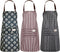 SATINIOR 3 Pieces Women Waterproof Apron with Pockets Adjustable Cooking Aprons Kitchen Bib for Baking Household Cleaning...