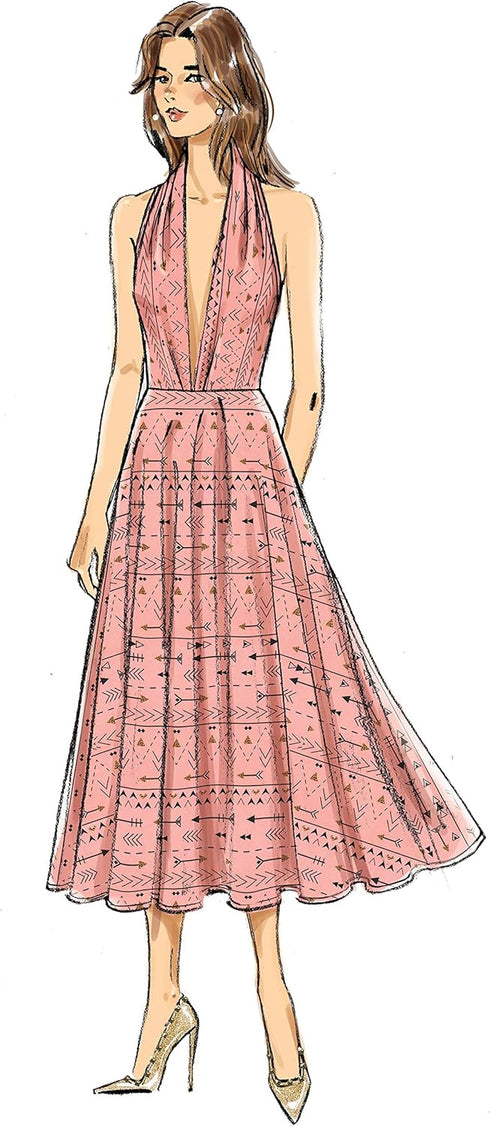 Vogue V9343A5 Very Easy Women's Fitted Sleeveless Dress Sewing Patterns, Sizes 6-14...