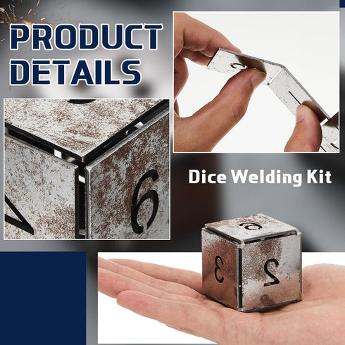 3 Pieces Dice Welding Kit Welding Coupons DIY Welding Equipment Mild Steel Triangle Plate for Beginners TIG MIG Gas Arc Stick Welding Training Pra...