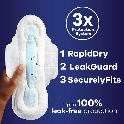 Always Maxi Pads Size 4 Overnight Absorbency Unscented with Wings, 33 Count...