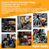 Contains 20 1/2" 3/8' Set Impact Wrench Retainer Rings Wrench Socket Clip with O-Rings Replacement for Electric Wrench/Pneumatic Wrench Square Dri...