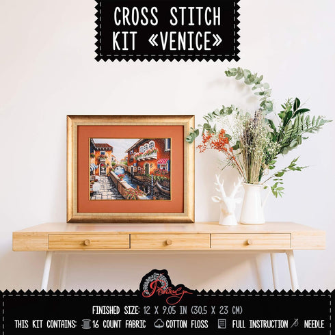 Povitrulya Counted Cross Stitch Kit for Adults 'Venice'...