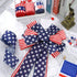 Patriotic Wired Edge Ribbon 24 Yards USA Flag Stars Stripes Craft Fabric Ribbon 4th of July Decorative Wrapping Ribbon for Independence Day Memori...