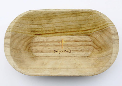 Fight Club Wood Prayer Dough Bowl, congregation gifts Christian Easter and Christmas Cross Religious Gifts,Farmhouse Decor Rustic with 24 Blessing...