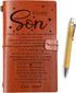 To My Son Embossed Vintage Leather Journal, Refillable Journal Notebooks, Travel Journal Diary Sketch Book Writing Journal, Graduation Birthday Ch...