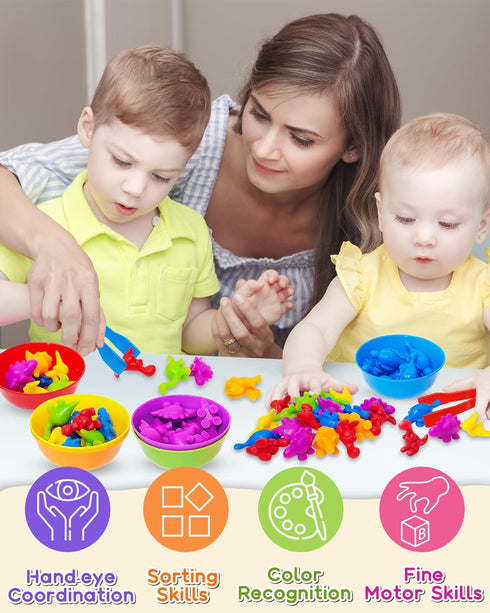 Counting Dinosaurs Montessori Toys for 3 4 5 Years Old Boys Girls, Toddler Preschool Learning Activities Toys for Kids Ages 2-4, 3-5, 4-8, Birthda...
