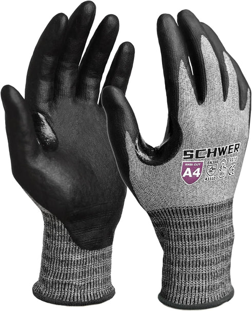 Schwer AIR-SKIN Cut Resistant Gloves AR5918 with Extreme Lightweight&Thin, Level 5 Wire Metal Gloves for Refined Work, Touch-screen, Fiberglass-fr...