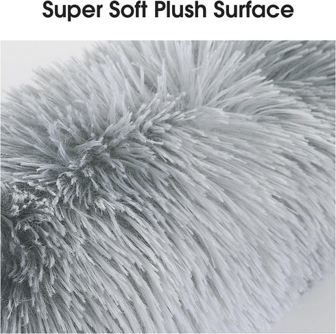 HOMBYS Extra Large Dog Pillow 35x6 Inches with Moldable Function for Latge & Medium Dogs, Soft Faux Fur Dog Neck Pillow for Anxiety Relief, Oversi...