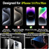 2 PACK Compatible with iPhone 14 Pro Max Privacy Screen Protector 25 Degree Anti Spy Tempered Glass Easy Installation Frame Gradient colorful anti...