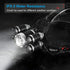LED Bright Headlight Rechargeable Lamparas (Up to 13 Hours of use) | Head Lights for Forehead - Waterproof Headlamp Battery Powered, 10000 LM (Inc...