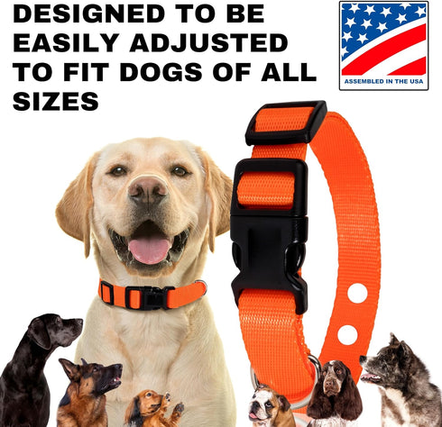 Nylon E Collar Replacement Strap - Shock Collar Replacement Collar, Fence Collar Replacement, Compatible with Pet Safe & Invisible Fence & Fits Mo...