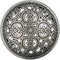Bezelry 8 Pieces Flowery Engraving Openwork Domed Gray Silver Metal Shank Buttons 25mm (1 inch)...
