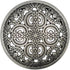 Bezelry 8 Pieces Flowery Engraving Openwork Domed Gray Silver Metal Shank Buttons 25mm (1 inch)...