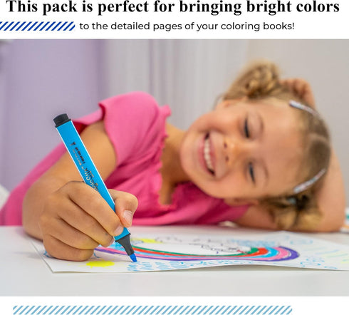 The Pencil Grip Magic Tri Stix, Non-Toxic and Washable Markers For Kids, 24 Assorted Stix Markers, TPG-397...