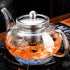 PARACITY Glass Teapot Stovetop 20 OZ/600ml, Tea pot with Removable 18/8 Stainless Steel Infuser, Borosilicate Clear Tea Kettle, Teapot Blooming an...