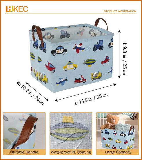 Rectangle Storage Basket, Storage Bins with Handles, Books Box, Gift Baskets(Car)...