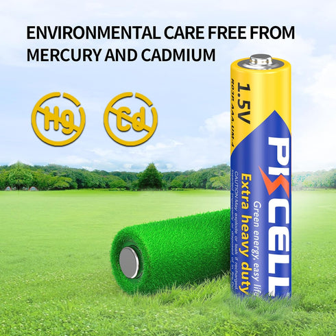 PKCELL AAA Batteries,3A R03P UM4 Battery,1.5V AM4 AAA Carbon Zinc Single Use Triple A Batteries for LED Candles Clock Remote Controls Flashlights ...