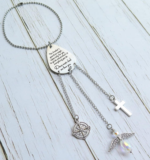 Truck Driver Car Hanging Gifts Trucker's Prayer Rear View Mirror Charm Gift for Truck Drivers Husband Dad...