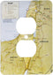 3dRose lsp_204108_6 " Print of Textured Look Topographic Israeli Map 2 Plug Outlet Cover...