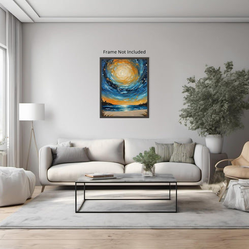Posterizer 1 pcs- starry night inspired landscapes-nature-oil painting style 2-Landscape & Nature Art-Floral Botanical Art- Decor for Home & Offic...