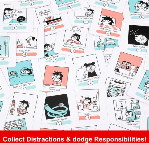 Mattel Games Sarah's Scribbles Future Me Problems Card Game, Funny Family Game for Game Night All about Avoiding Responsibility...