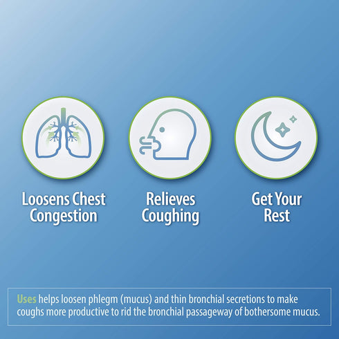 HealthA2Z® Mucus Relief | Guaifenesin 400mg | Immediate Release | Expectorant (60 Counts)...