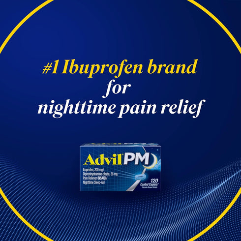 Advil PM (20 Count) Pain Reliever/Nighttime Sleep Aid Coated Caplet, 200mg Ibuprofen, 38mg Diphenhydramine...