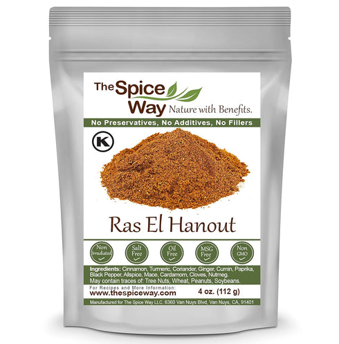 The Spice Way - Ras El Hanout Moroccan Meat Spice Blend of Turmeric, Cinnamon, Coriander, Mace, Cumin, Paprika & Nutmeg - Salt Free (resealable ba...