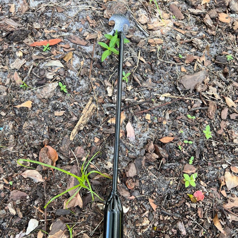 Garden Weed Pulling Tool, Handle Manganese Steel Forged 4 Teeth Dual Purpose Weed Puller, Lightweight Portable Garden Weeder Tool Uprooting Weedin...