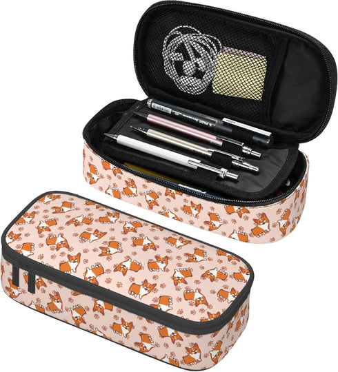 Dog Pencil Case Big Capacity Pencil Bag with Zipper Stationery Organizer for Supplies Office College Adults...