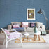 Blue Peel and Stick Wallpaper Linen Contact Paper for Cabinets Countertops Waterproof Grasscloth Wall Paper for Bedroom Stick on Wallpaper Texture...