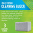 EarthStone Multi-Purpose Cleaning Block, For Kitchens, Bathrooms, Tools, and More, 3-Pack...