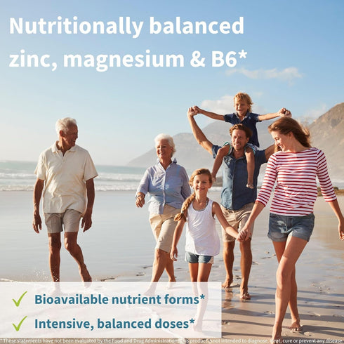 Neurobalance, High Absorption Zinc Magnesium B6 Supplement, non-GMO Brain, Sleep & Immune, Chelated Zinc Picolinate 24mg, Oxide-Free Magnesium & V...