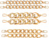 Jexine 6 Pieces Gold Shoe Chain Crystal Bling Shoe Charms DIY Chains Shiny Twist Clog Sandals Charm Chains Shoe Decoration Charms Accessories for ...