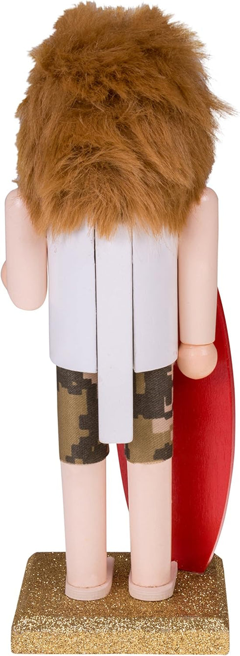 Clever Creations Surfer 10 Inch Traditional Wooden Nutcracker, Festive Christmas Décor for Shelves and Tables...