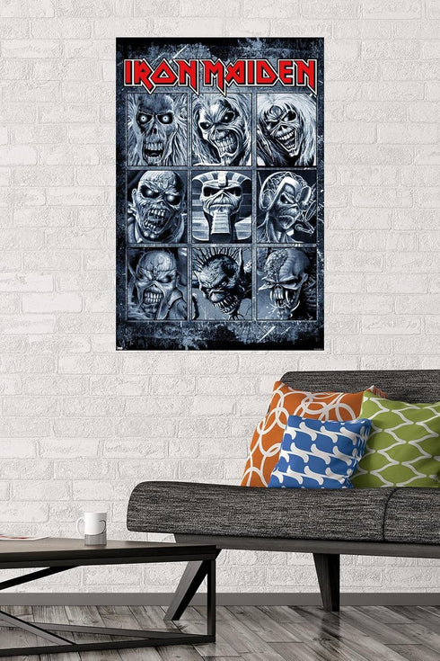 Trends International Iron Maiden - Grid Wall Poster, 22.375" x 34", Unframed Version...