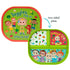 The First Years CoComelon Toddler Dinnerware Set - Plastic Dinnerware Set and Toddler Utensils - 2 Reversible Baby Plates and 4 Textured Baby Spoo...