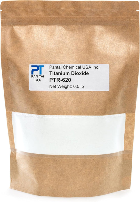 PTR-620 Titanium Dioxide Reagent Grade TiO2 -Pure,Fine, White Pigment Colorant for Soap Making, Candle Making, Crafts, Paints, Coating, Tiles, Pla...