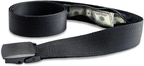 Money Belt for Men Travel Security Belt with Hidden Money Compartment Pocket, Cashsafe Anti-Theft Wallet Non-Metal Buckle...