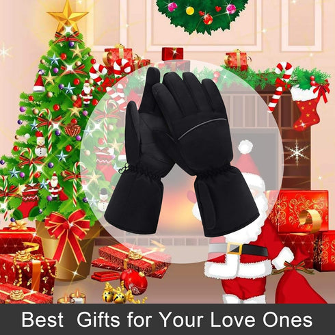SPRING Electric Heated Gloves,Portable Battery Heating Thermal Gloves,Waterproof Touchscreen Gloves for Cycling,Motorcycle,Hiking,Snowboarding Out...