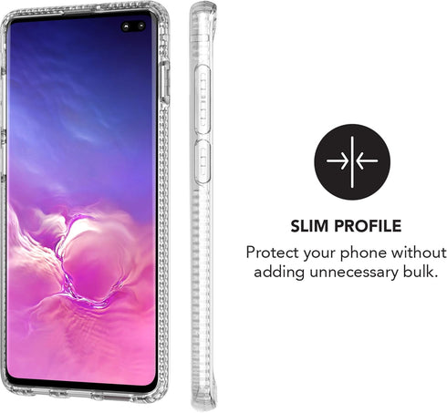 tech21 Protective Samsung Galaxy S10 Plus Case Ultra Thin Back Cover with BulletShield Protection - Pure Clear - Transparent...