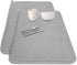 2 Pack Large Dish Drying Mat,24x17 Inch Absorbent Microfiber Dishes Drainer Mats,Dish Drying Pad for Countertops,Sinks,Draining Racks(Gray)...