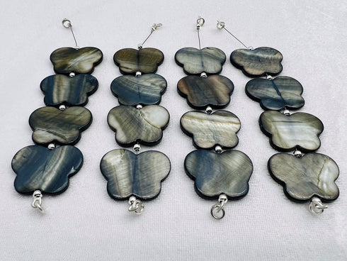 1 Strand Mother of Pearl 4 Pcs Beads Size 26x21mm Butterfly Shape Cut Smooth Beads for Jewellery Making, Beading & Craft Supplies KCRAFTS-RK_k65...
