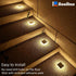Solar Deck Lights Solar Powered,Solar Stair Lights Outdoor Waterproof,Solar Step Lights Auto ON/Off,Solar Lights Stick on Garden,Patio,Concrete Pa...